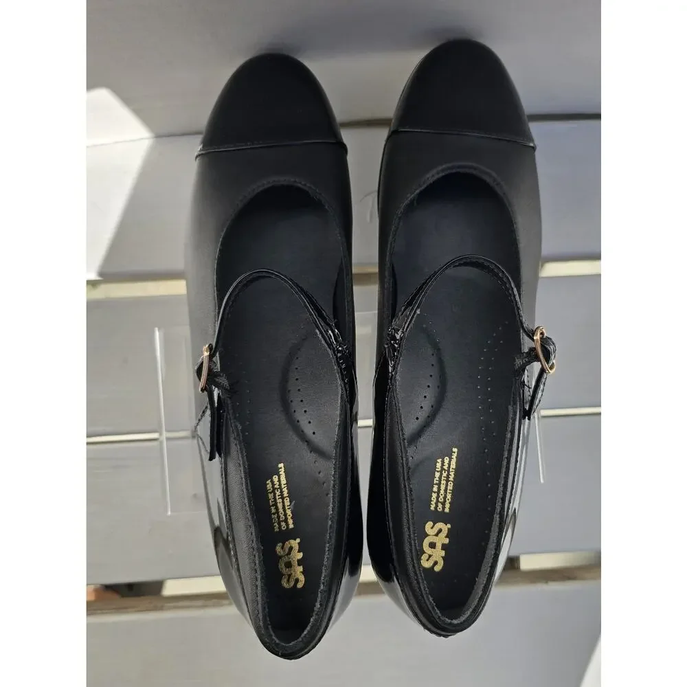 NEW SAS Isabel Pump Heels Patent Cap Toe Leather Mary Jane Women's 10.5